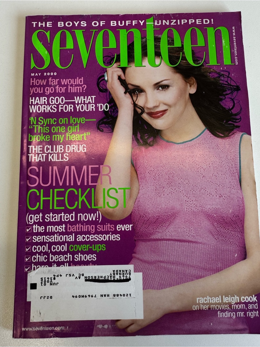 Seventeen 17 Teen Magazine May 2000 Rachael Leigh Cook